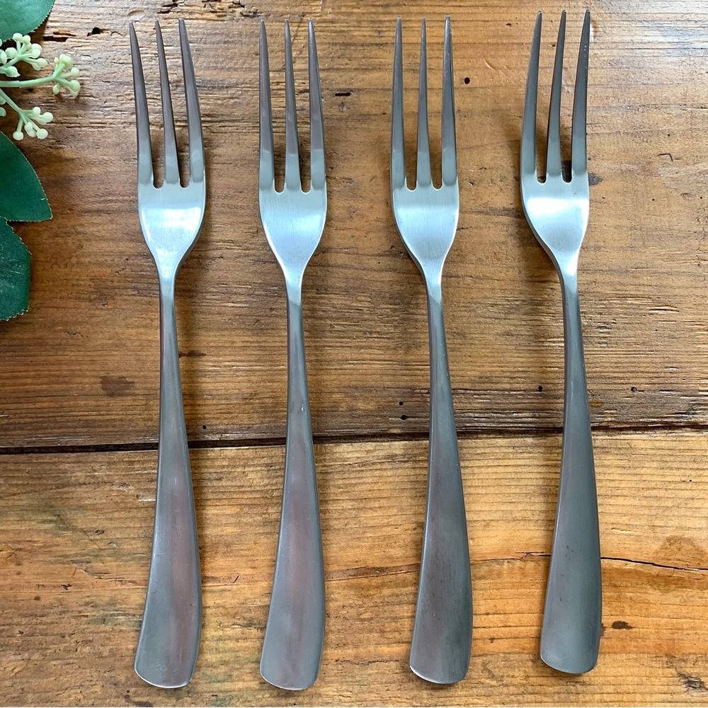 Studio William Larch Satin Stainless Steel 18/10 Cutlery SET OF 4 FORKS